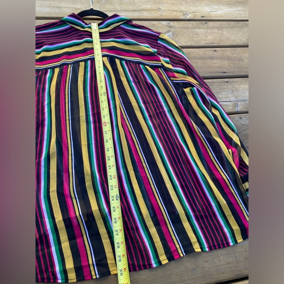 I.N.C. International concepts women’s Plus-Size 2x Striped Button-Up Top - Picture 14 of 14